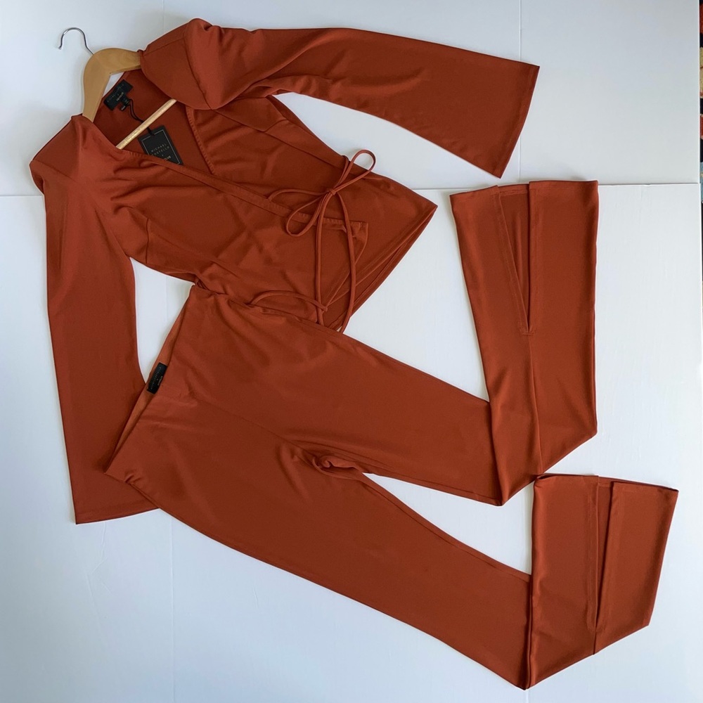 NWT Revolve x Michael Costello ASTRID Coord Set in Burnt Sienna, Size S/M